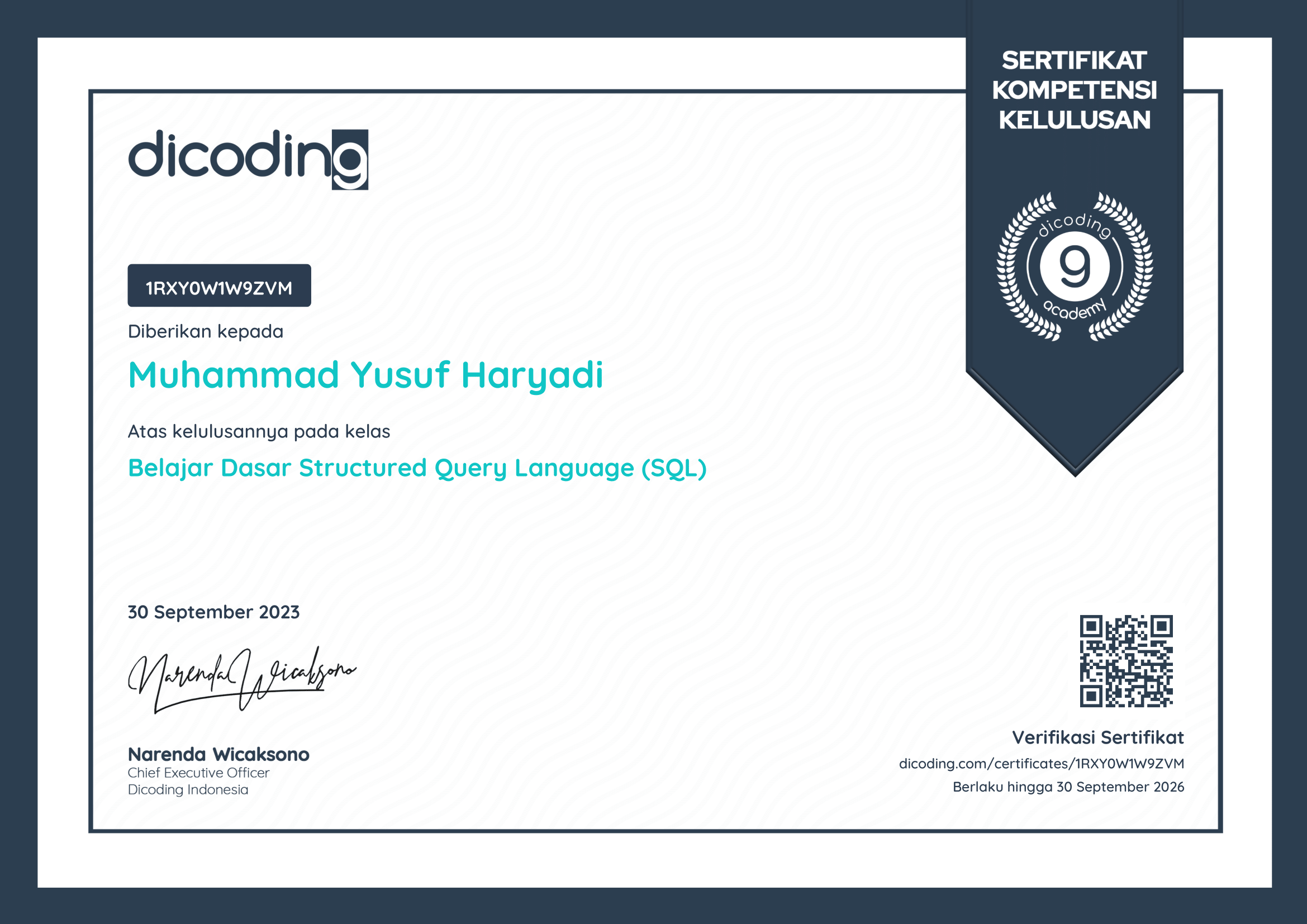 Belajar Dasar (SQL) Dicoding