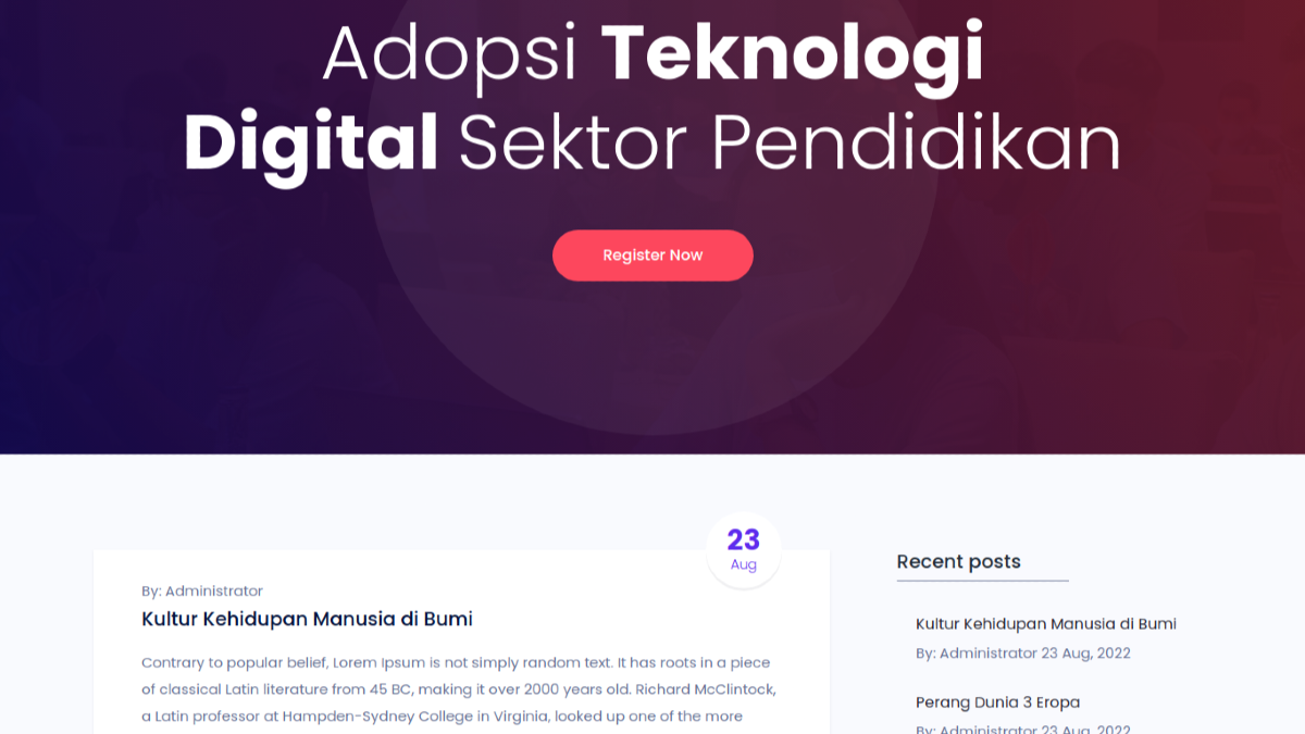 Adopsi Teknologi Digital Sektor Pendidikan